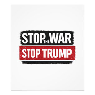 Impression Photo Arrêtez la guerre, arrêtez Trump