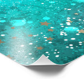 Impression Photo Arrière - plan à huile Turquoise de la menthe (Coin)