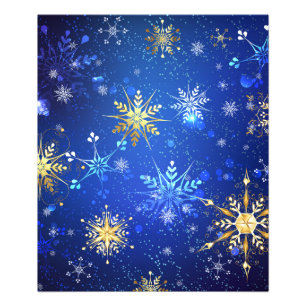 Impression Photo Arrière - plan Bleu XMAS avec des flocons de neige