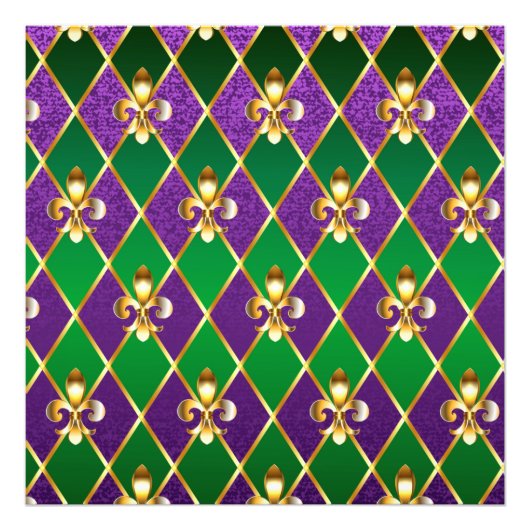 Impression Photo Arrière - plan de bijoux Mardi Gras (Devant)