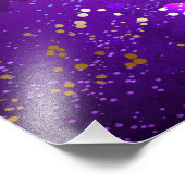 Impression Photo Arrière - plan de feuille violet avec étoiles (Coin)