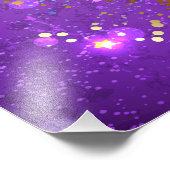 Impression Photo Arrière - plan de feuille violet avec étoiles (Coin)