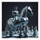 Impression Photo Arrière - plan de jeu d'échecs (Devant)