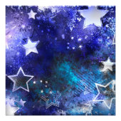 Impression Photo Arrière - plan spatial avec étoiles (Devant)