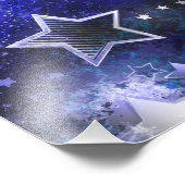 Impression Photo Arrière - plan spatial avec étoiles (Coin)