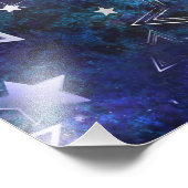 Impression Photo Arrière - plan spatial avec étoiles (Coin)