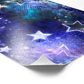 Impression Photo Arrière - plan spatial avec étoiles (Coin)