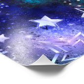 Impression Photo Arrière - plan spatial avec étoiles (Coin)