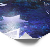 Impression Photo Arrière - plan spatial avec étoiles (Coin)