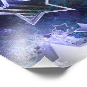 Impression Photo Arrière - plan spatial avec étoiles (Coin)