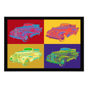 Impression Photo Art 1938 de bruit coloré de Cadillac Lasalle