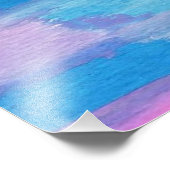 Impression Photo Art Abstrait bleu et violet (Coin)