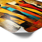 Impression Photo Art Abstrait de la famille africaine (Coin)