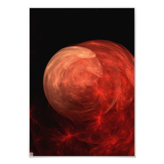 Impression Photo Art abstrait Galaxie rouge (Devant)