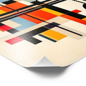 Impression Photo Art Abstrait Géométrique Bauhaus (Coin)