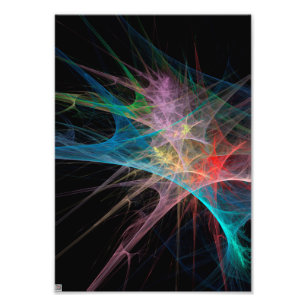 Impression Photo Art Abstrait Glace Arc-en-ciel