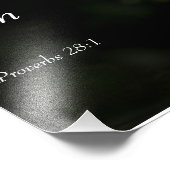 Impression Photo Art chrétien, Lion, Proverbes 28-1 (Coin)