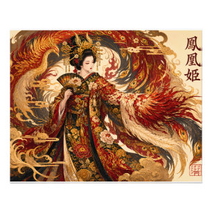 Impression Photo Art de Geisha Phoenix Japonais Conception de Myt