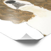 Impression Photo Art de l'Épagneul Springer Anglais Rouge et Blanc (Coin)