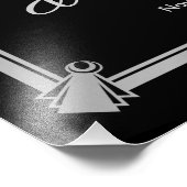 Impression Photo art déco, bienvenue à notre enseigne mariage (Coin)