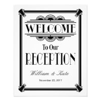 art déco, bienvenue à notre mariage d'accueil