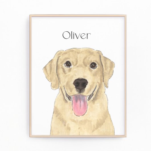 Impression Photo Art du Labrador jaune