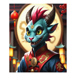 Impression Photo Art du zodiaque chinois année du dragon KittenPunk