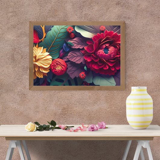 Impression Photo Art Floral coloré