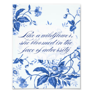 Impression Photo Art floral inspiré, décoration de porcelaine art