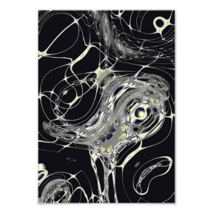 Impression Photo Art fractal abstrait de toile dorée