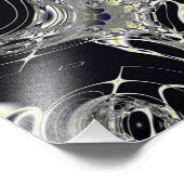 Impression Photo Art fractal abstrait de toile dorée (Coin)
