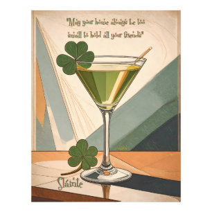 Impression Photo Art Moderne du Milieu du Siècle Shamrock Martini S