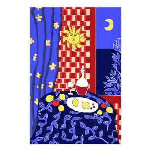 Impression Photo Art moderne Vie morte avec citrons et vin