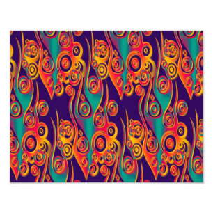 Impression Photo Art Motif tatouage - flammes & cercles