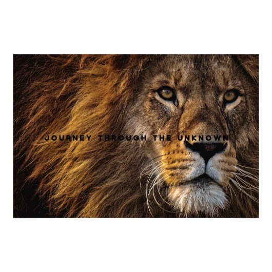Impression Photo Art motivationnel et inspirant du lion (Devant)