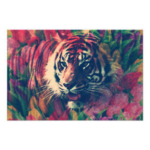 Impression Photo Art numérique de ressort de tigre