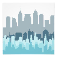 Art Pixel Cityscape moderne - Design urbain Skylin