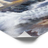 Impression Photo Art Print North Head Lightouse and Crushing Waves (Coin)