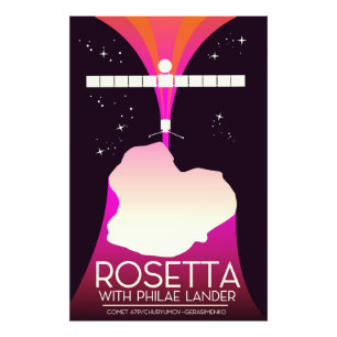 Impression Photo Art spatial de Rosetta & Philae Lander.