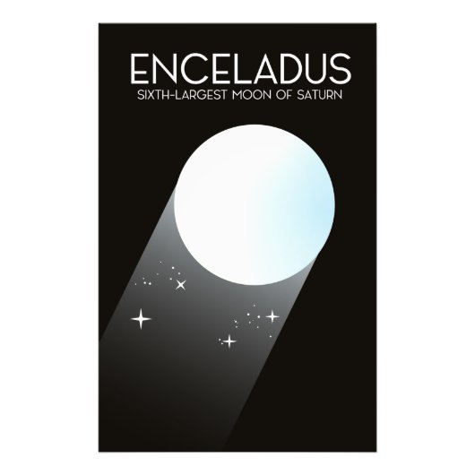 Impression Photo Art spatial d'Enceladus. (Devant)
