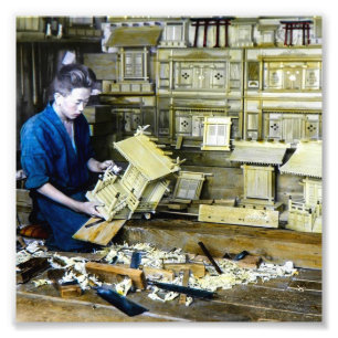 Impression Photo Artisan japonais vintage vieux Japon de fabricant