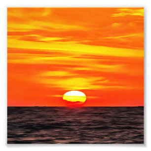 Impression Photo Artistic Orange Aegean Sunset Akyaka