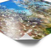 Impression Photo Artwork de Pointillisme d'amandiers en fleurs prin (Coin)