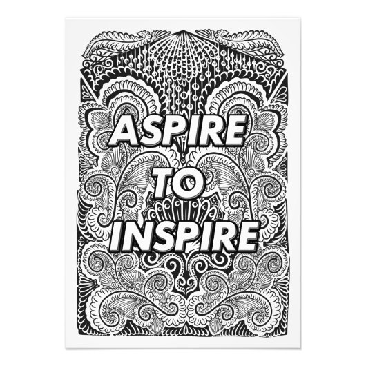 Impression Photo ASPIRE À INSPIRER - Devis de déclaration positive (Devant)