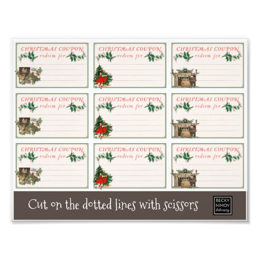 Impression Photo Assiettes fourrées Coupons de Noël (Devant)