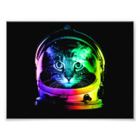 astronaute de chat coloré