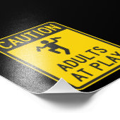 Impression Photo Attention Adultes en jeu (Coin)