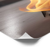 Impression Photo Attention au feu, pas le temps (Coin)