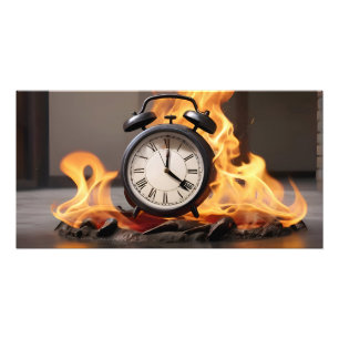 Impression Photo Attention au feu, pas le temps