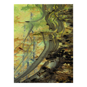 Impression Photo "Au-dessus d'un barrage castor I" Étang abstrait a